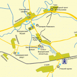 Карта-схема памятных мест Бородинского поля